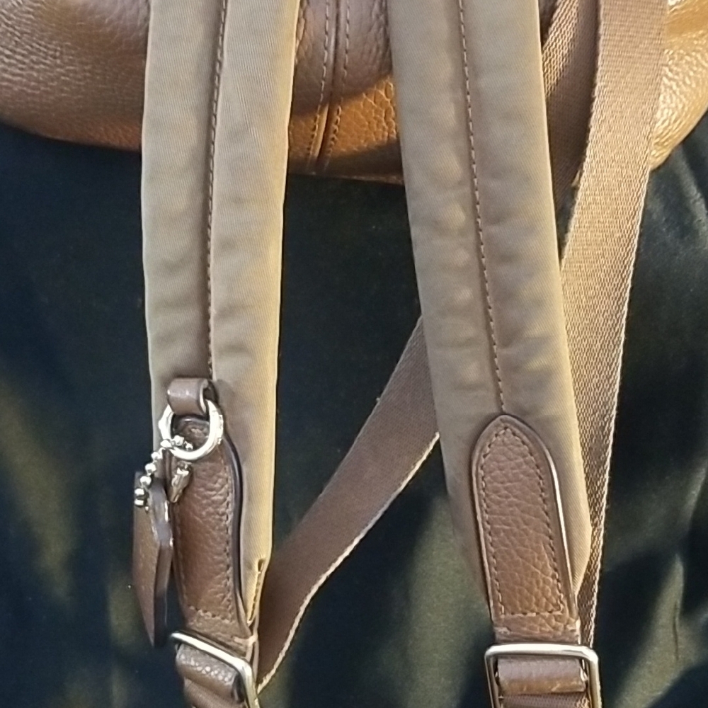 Coach Mini Charlie Brown Leather Backpack with Classic Silhouette - Picture 11 of 16